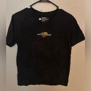 Dutch bros flower windmill acid wash t shirt